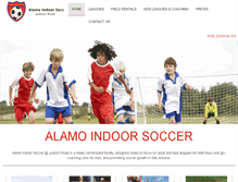 Tablet Screenshot of alamoindoorsoccer.com